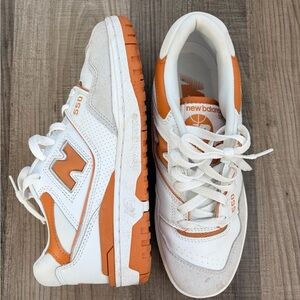 New Balance 550 White and Orange Sneakers